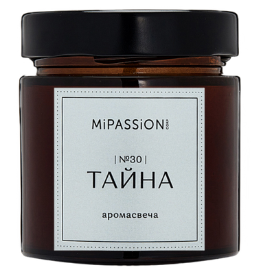 Парфюмированная свеча с деревянным фитилем «Тайна»