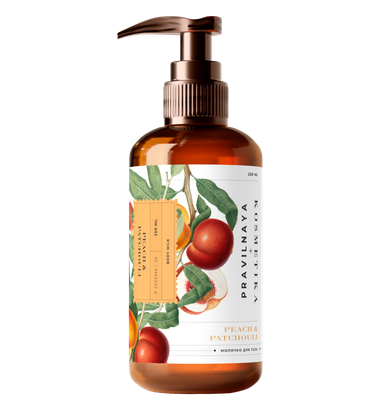 Натуральный ароматизированный гель для душа «Персик & Пачули»