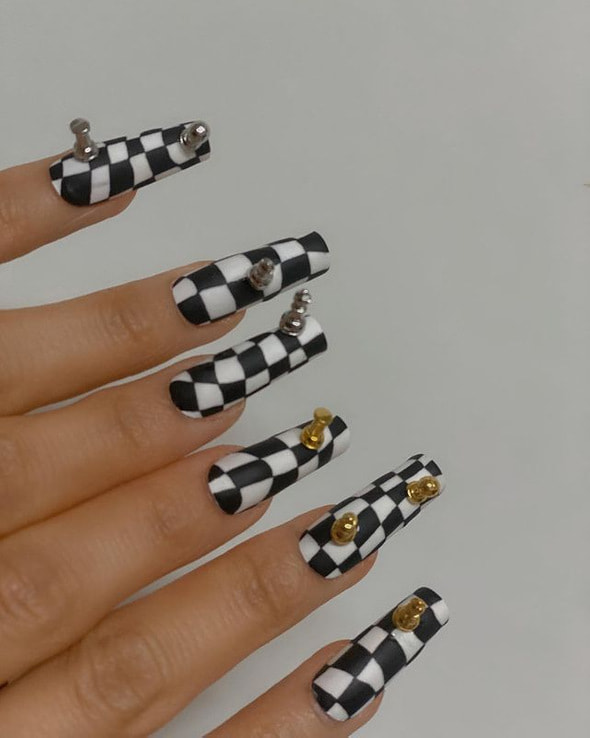 Checkered nail / дизайн в клетку.
@nail_unistella