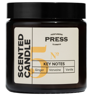 Ароматическая свеча №5 Ginger, Vanilla, Verviene