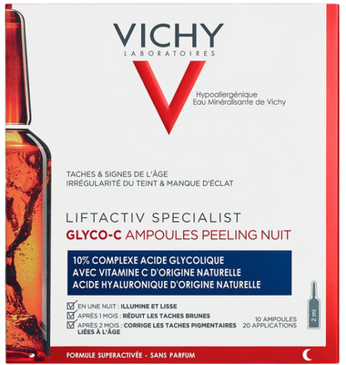Сыворотка-пилинг ночного действия в ампулах Liftactiv Glyco-C