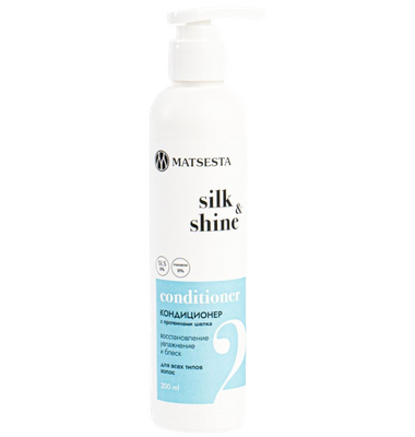 Кондиционер для волос с протеинами шелка Silk&Shine