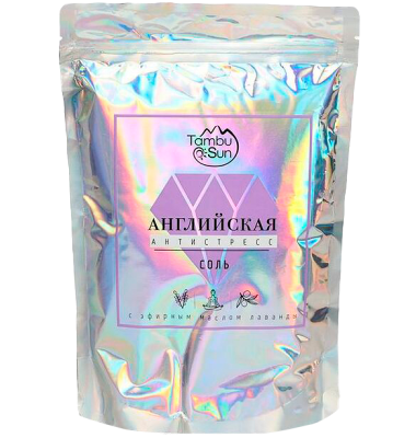 Английская соль для ванны «Антистресс» с маслом лаванды